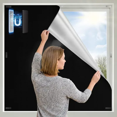 Verdunkelungsrollo für Dachfenster, 100 x 145 cm, schwarz