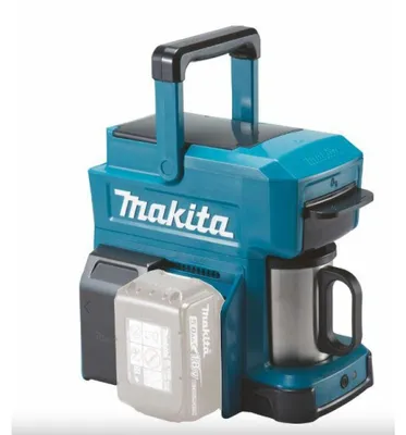 Zdjęcie produktu dla Makita DCM501Z, Przelewowy ekspres do kawy, 240 l, Ziarna kawy, Podstawka pod kawę, Czarny, Niebieski