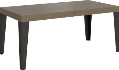 Produktbild von Ausziehbarer Tisch 200/460x90 cm, Flame Taubengrau mit anthrazitfarbenen Beinen