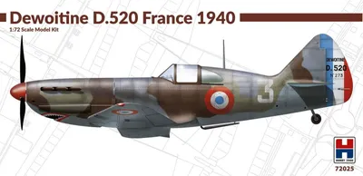 Immagine prodotto di Hobby 2000 H2K72025 Dewoitine D.520 "Francia 1940"