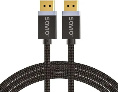 Zdjęcie produktu dla Kabel DisplayPort 2m czarny SAVIO CL-166