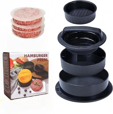Immagine prodotto di Stampo non antiaderente per hamburger di manzo, per grigliare e cucinare
