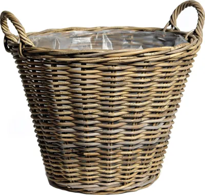 Image de Panier à plantes avec anse - osier / naturel - Taille : 34 cm (petit / naturel)