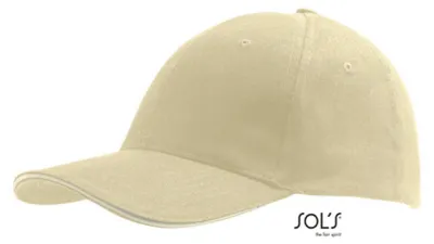 Produktbild von SOLs 88100 | Six Panel Cap Buffalo / Kappe / Mütze / Hut - Farbe: Beige - Größe: One Size