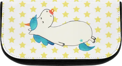 Produktbild von Mr. & Mrs. Panda Kulturtasche Einhorn Schnuller - Weiß - Geschenk, schmink organizer, Mama, kleines Täschchen, Baby, Geburtstag, Einhörner, Kulturbeutel, Unicorn, Geburt