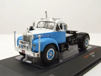 Produktbild von Ixo Models 64TR012B Mack B 61 Zugmaschine 1953 blau weiß 1:64