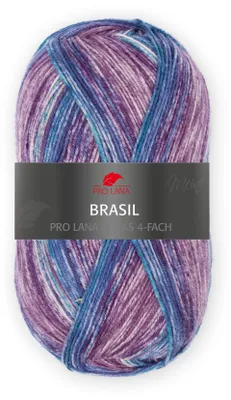 Produktbild von Pro Lana BRASIL 100 g 4-fach Sockenwolle mit ausdrucksstarken Farbverläufen Farbe 759 - lila