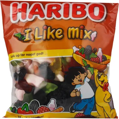 Produktbild von Haribo I Like Mix bunter Fruchtgummi-Mix 375g dänische Tüte