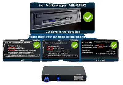 Zdjęcie produktu dla Interfejs multimedialny, obsługuje CarPlay, Android Auto, dla MIB MIB2