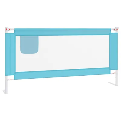 Image de vidaXL Barrière de sécurité pour enfants en bas âge Bleu 180x25 cm Tissu
