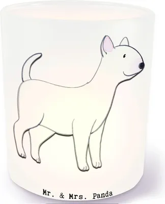 Produktbild von Mr. & Mrs. Panda Glas Windlicht Bullterrier Lebensretter - Transparent - Geschenk, aus, Teelichthalter, Kerzenhalter