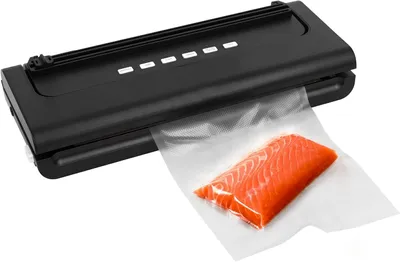 Imagen del producto de Aparato de vacío - Máquina para envasar al vacío. Alimentos - Conservación de alimentos - Cinco funciones - 30 cm de ancho - Negro
