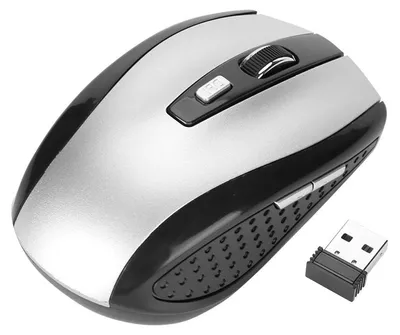Zdjęcie produktu dla Przenośna mysz optyczna bezprzewodowa 6D 2,4 GHz z odbiornikiem USB do komputera stacjonarnego lub laptopa