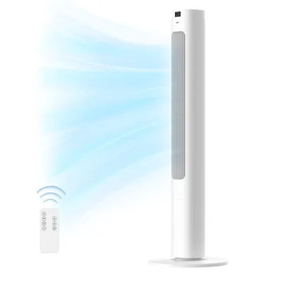 Produktbild von Turmventilator 90 cm mit Fernbedienung, 400 m³/h, 90° Oszillation & LED-Display Kompakte TFL-Bauweise mit 3 Modi, 4 Stufen und 9h-Timer