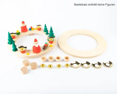 Produktbild von Holzwaren Egermann Ringleuchter aus Holz - bemalen, bekleben oder schlicht belassen - Ø ca. 24 cm