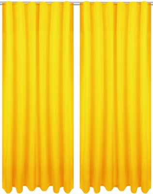 Immagine prodotto di 2x Tende Ellen con nastro a balze incl. laccetti (giallo), dimensioni: 140x245cm