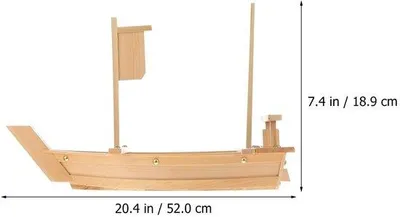 Productafbeelding van Famanu Sushi-bord, serveerschaal - 52 cm, van hout en bamboe