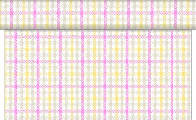 Produktbild von Sovie HOME Tischläufer Emil in Rosa aus Linclass® Airlaid 40 cm x 4,80 m, 1 Stück - Karos