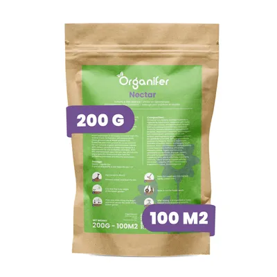 Obrázok produktu pre Zmes pre motýle a včely Nektar 200 g = 100 m² – 40 druhov kvetov, včelí lúka a hmyzia lúka, semená nektárnych rastlín – Organifer