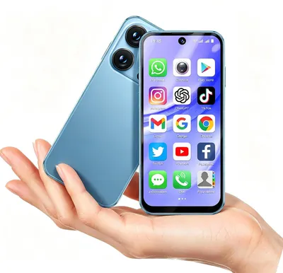 Image de Mini-smartphone 4G, double SIM, écran de 3,88 pouces, reconnaissance faciale, Android 12