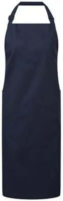 Zdjęcie produktu dla Premier Workwear PR120 | Fartuch na śliniaczek, fartuch na śliniaczek z recyklingu i organiczny fartuch na śliniaczek Fairtrade, 86 x 72 - Kolor: Navy (ok. Pantone 533C) - Rozmiar: 86 x 72 cm