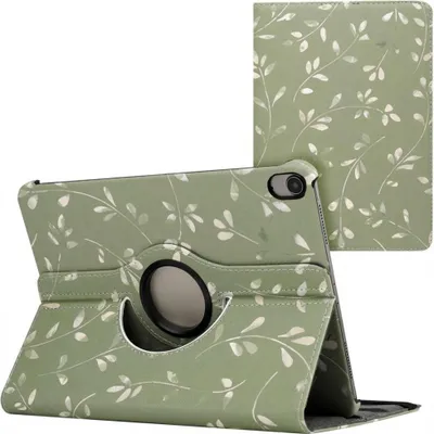 Produktbild von imoshion 360° drehbare Design Klapphülle iPad Air 5 (2022) / Air 4 (2020) - Green Flowers
