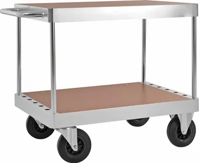 Produktbild von Kongamek Tischwagen verzinkt 894x594mm Ladefläche aus MDF mit Bremse