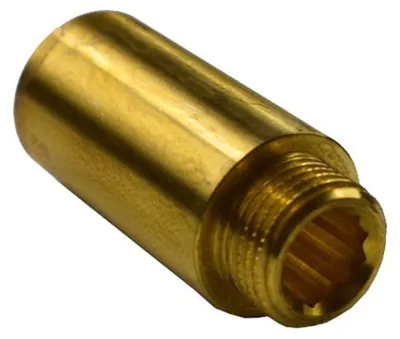 Obrázok produktu pre Závitová armatúra mosadzný kohútik 3/4" AG x 3/4" IG 50 mm