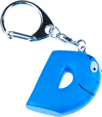 Produktbild von D Barbapapa Schlüsselanhänger Miniblings Anhänger Buchstabe Initiale blau