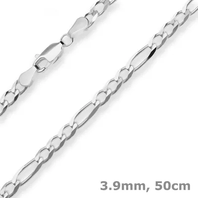3-9mm-Figarokette-diamantiert-aus-925-Silber-50cm