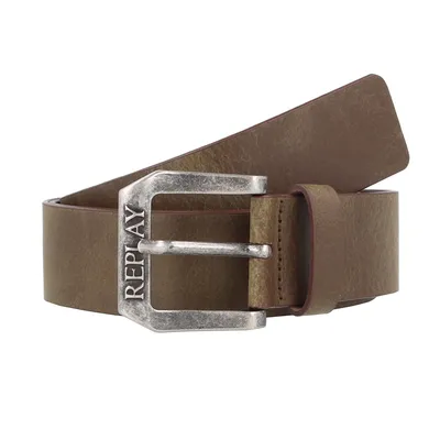Produktbild von REPLAY Herren Leder-Gürtel - Echt Leder gebürstet, Metall-Dornschließe matt Braun 85 cm