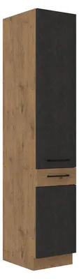Produktbild von Vigo Hochschrank 40 cm Eiche Lancelot Matera Grau Küchenzeile Küchenblock Küche