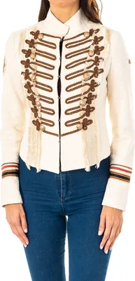 Produktbild von La Martina Langärmlige Damenjacke mit hohem Kragen und Haken- und Ösenverschluss LWJG30
