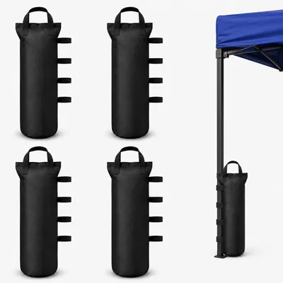 Image de Sacs de lest de 50 x 20 cm, lot de 4, en tissu Oxford 800D, pour tente de réception, couleur noire