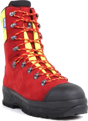 Produktbild von HAIX Schnittschutzstiefel / Schnittschutzschuhe Protector 2.0 in KOX Edition mit Gore-Tex Rot/Gelb Größe 38
