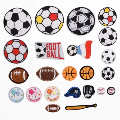 23 Aufbügel-Patches, Cartoon-Motive, Baumwolle, rund, für Kinder