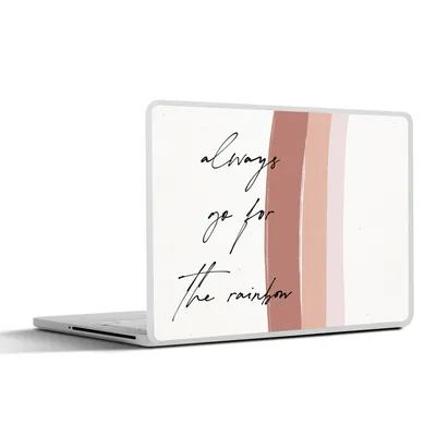 Produktbild von MuchoWow® Laptop Aufkleber Sticker Cover Regenbogen - Immer auf den Regenbogen zugehen - Zitate - Text 25x18 cm - Laptop-Deko