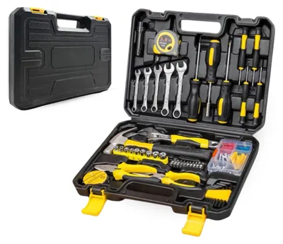 Immagine prodotto di Omgoods - Set completo di utensili da lavoro, 108 pezzi - Set di utensili manuali per uso domestico