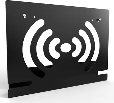 Productafbeelding van Wandhouder - Compatibel met AVM FritzBox Router - Roestvrij stalen houder - Modemophanging met kabelmanagement voor 7590-7530-7590