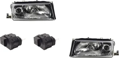 Produktbild von Johns, Scheinwerfer Halogen kompatibel zu Skoda Octavia Set Links Rechts mit Stellmotor 1U1941017P 1U1941017D 1U1941018P 1U1941018D 1J0941295A 1041664