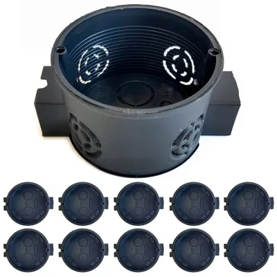 Produktbild von 10x Schalterdosen 60x41mm Unterputzdosen Gerätedosen UP Hohlwanddosen Schwarz