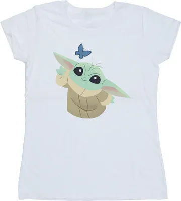 Produktbild von Star Wars - "The Mandalorian Butterfly Catching" T-Shirt für Damen BI43439 (M) (Weiß)
