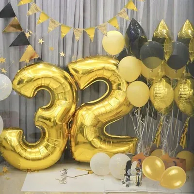 Zdjęcie produktu dla Balon foliowy cyfra 1 złoty 86 cm PartyDeco