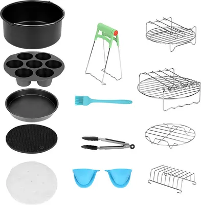 Immagine prodotto di Jayseuw accessori per friggitrice ad aria, set di 12 pezzi accessori per friggitrici ad aria per friggitrice ad aria3.5QT-5.8QT