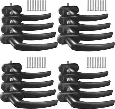 Produktbild von 16 x Alu Fenstergriff in Schwarz RAL 9005 - Stiftlänge 40mm