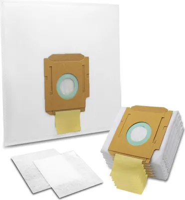 A product shot of vacuum cleaner bags and filters.