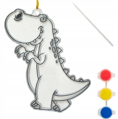 Produktbild von Artmaker Witraż Dinozaur zum Malen Bastelset 10 cm