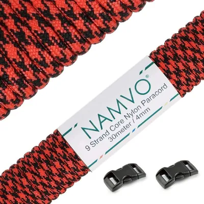 Image de Dailygoody - 550 Paracord - Corde en nylon de haute résistance - 100 pieds - Diamètre de 4 mm - Résistant aux intempéries - Idéal pour les activités de plein air et la survie
