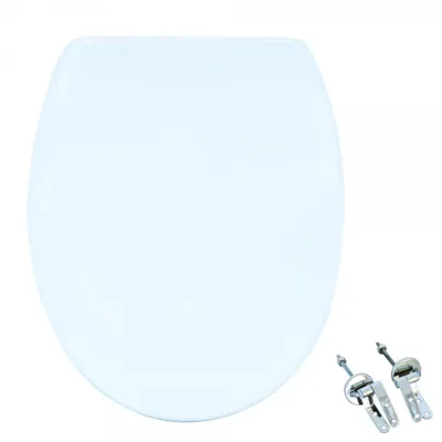 Produktbild von MSV 140982, Runde, Harter Toilettensitz, Weiß, Thermoset, 375 mm, 445 mm