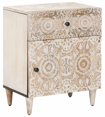 Immagine prodotto di Mobiletto da Letto con cassetto Bianco 50 x 33 x 60 cm